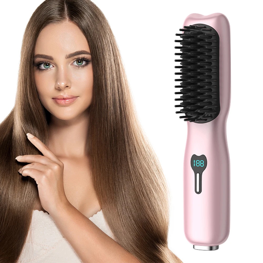 Wholesale Professional Top Selling 2 in 1Hair Straightening Styling Comb Electric Hot Comb Hair Styling Tools for Home and Salon