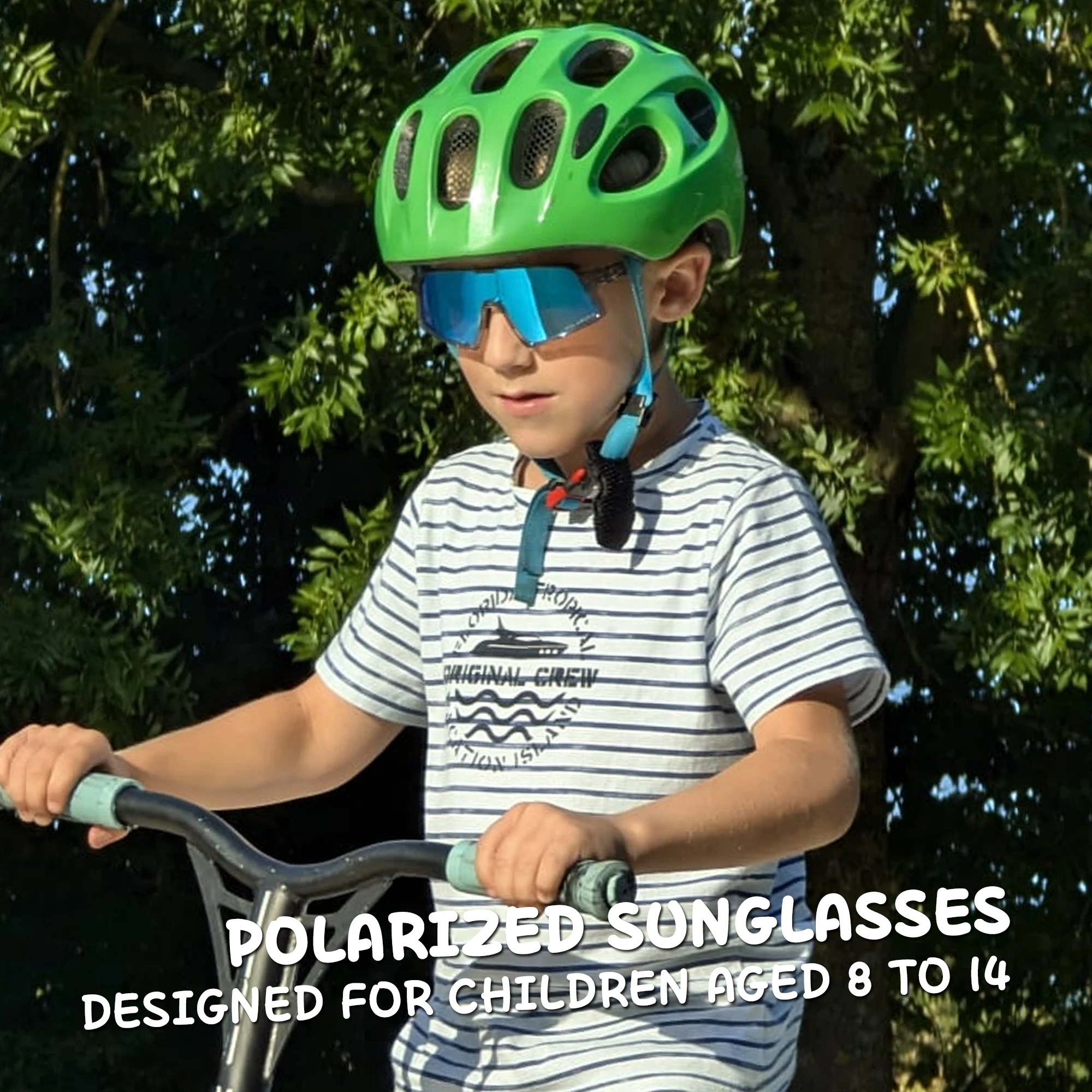 KAPVOE gafas de sol polarizadas para pescar, gafas de ciclismo para niños y niñas UV400, equipo de bicicleta para niños, gafas para deportes al aire libre para acampar y Golf