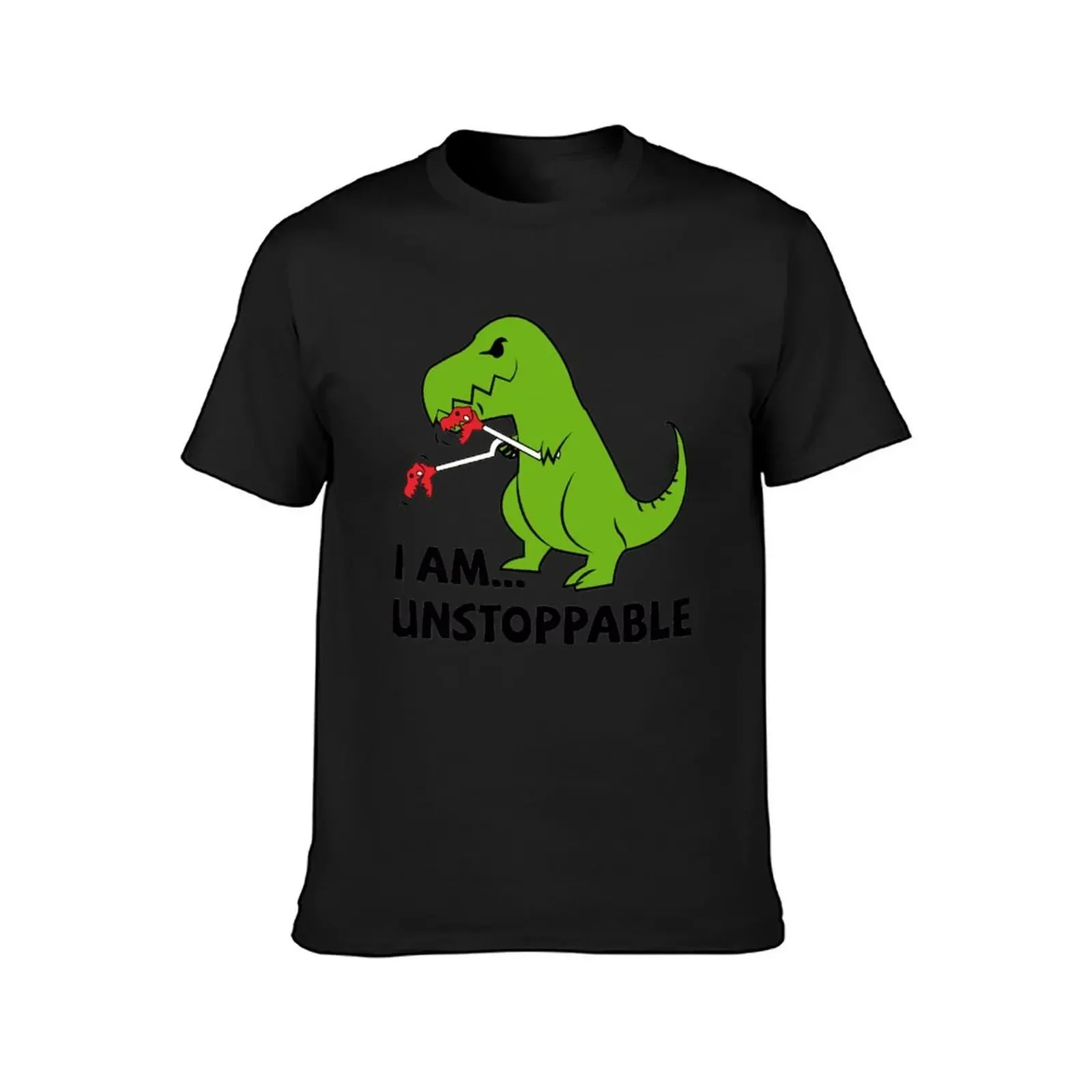 I am unstoppable T-rex T-Shirt quick drying sports fans summer top oversized tshirts for men