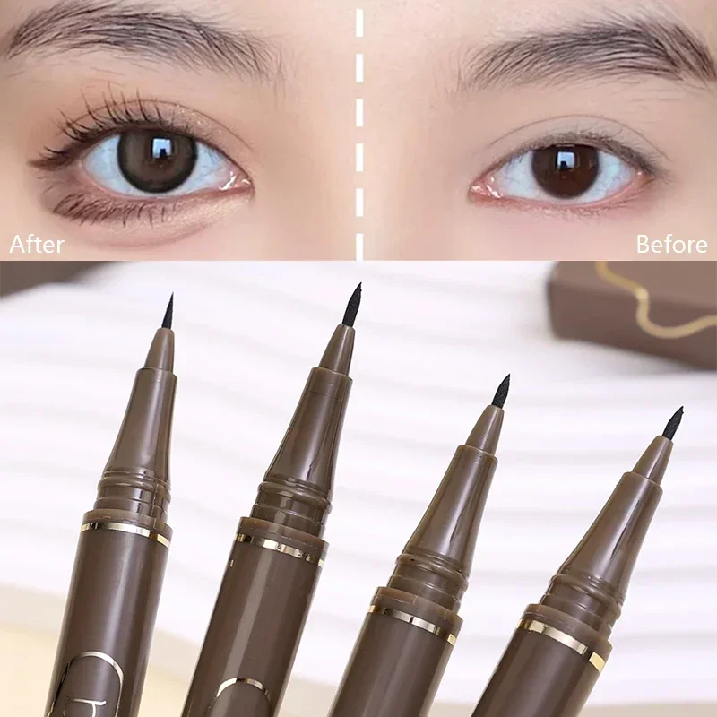 0,05 mm ultrafeiner flüssiger Eyeliner-Stift, wasserdicht, glatt, schnell trocknend, langlebig, Eyeliner, schwarzer unterer Wimpernstift, koreanisches Make-up