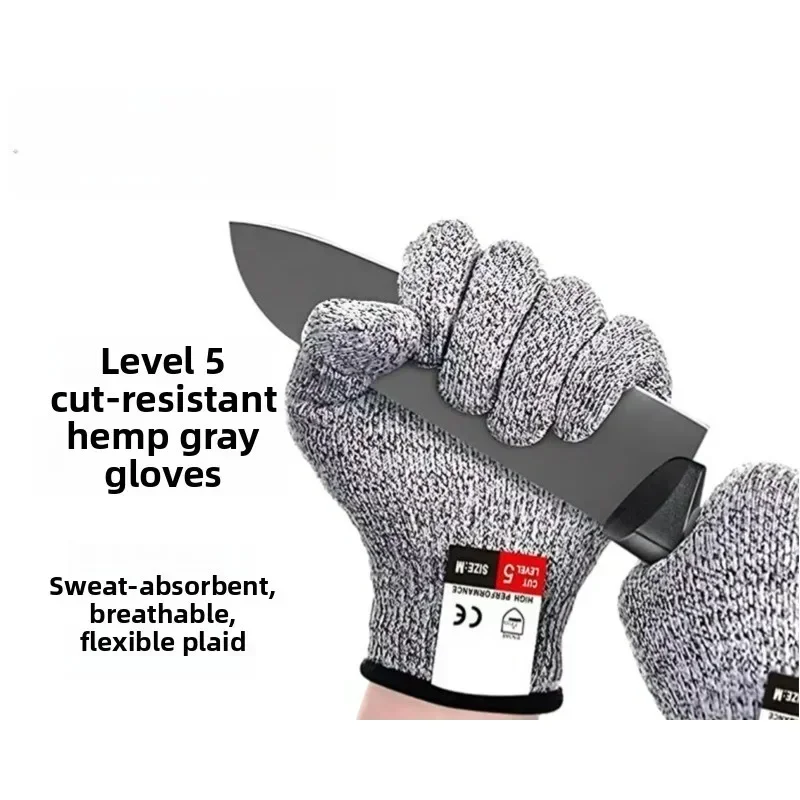 HPPE Level 5 Safety Anti Cut Gloves High-strength Industry Kitchen Gardening Anti-Scratch Anti-cut Glass Cutting Multi-Purpose