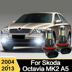 LED Car Light Front Bulb Fog Lamp For Skoda Octavia MK2 A5 2004 2005 2006 2007 2008 2009 2010 2011 2012 2013 Accessories