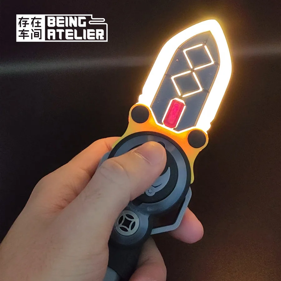 Zenless Zone Zero Qingming Swords Mini 3D Printed LED Luminous Weapons Desktop Ornament Collectible Game Peripheral Gift Fans
