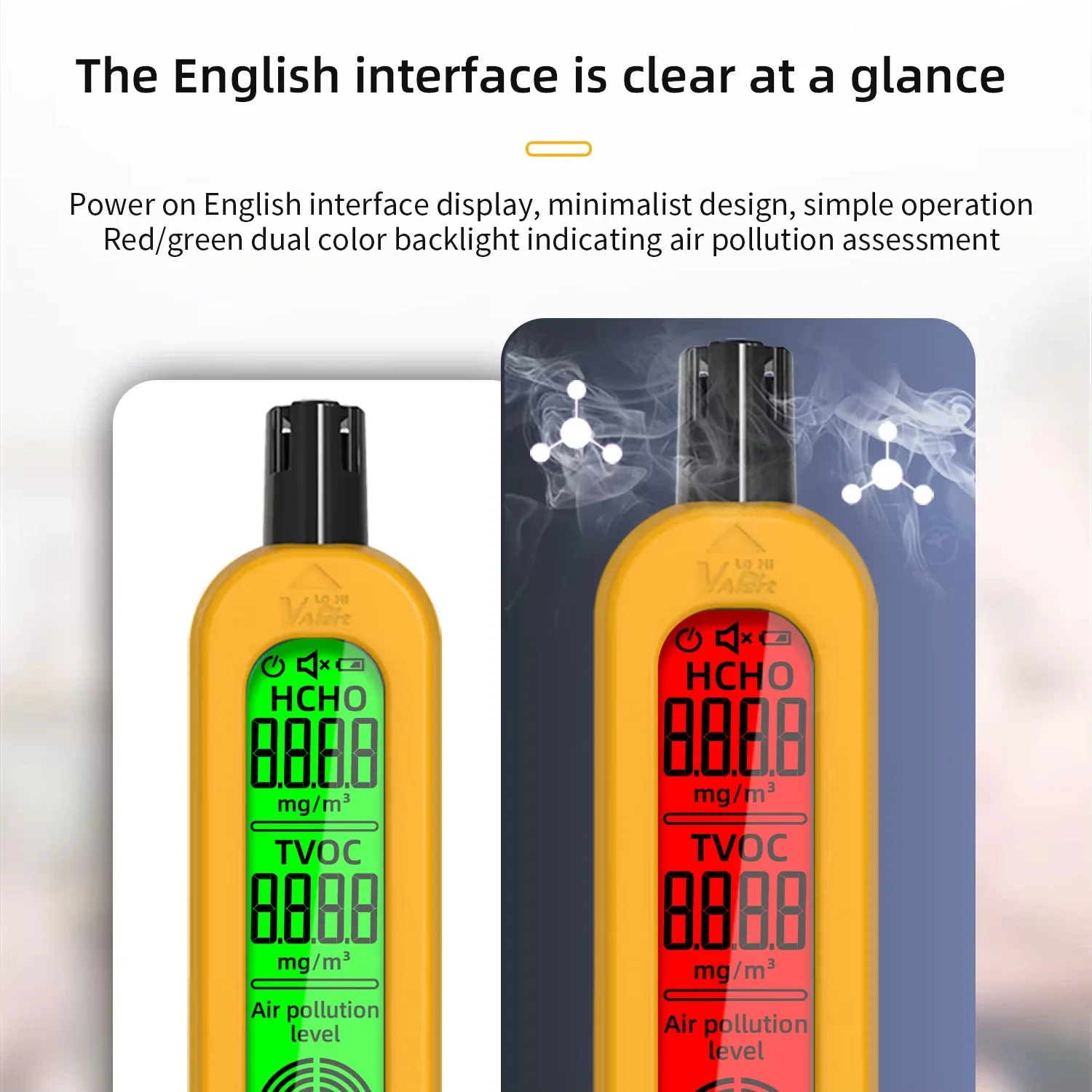 LED Air Quality Monitor Indoor Home Monitor Office DetectorUSB Charge BSIDE G2 Portable Formaldehyde detector HCHO TVOC Tester