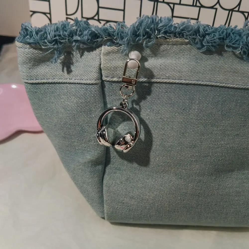 

5Pcs Acrylic Headset Shape Keychain Funny Colorful Earphone Shape Pendant Bag Hanging Ornaments Car Key Ring Bag Decoration