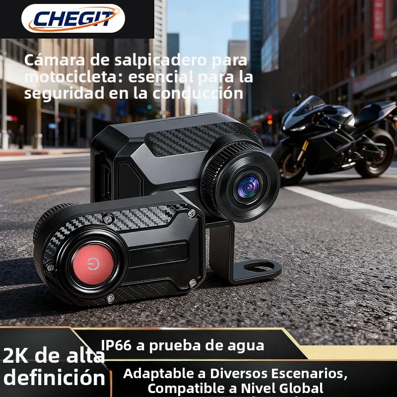 2K HD motocicleta DVR impermeable IP66 grabación en bucle 170 °   Grado Cámara Ampliamente Angular Grabadora de Vídeo HD Dash Cam WiFi Dashcam