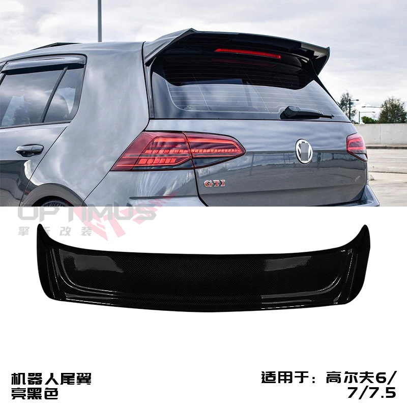 Car Styling for Volkswagen VW Golf 7 MK7 7.5 Rline GTI R GTI/R Spoiler 2014-2019 ABS Plastic rear roof Trunk spoiler Wing