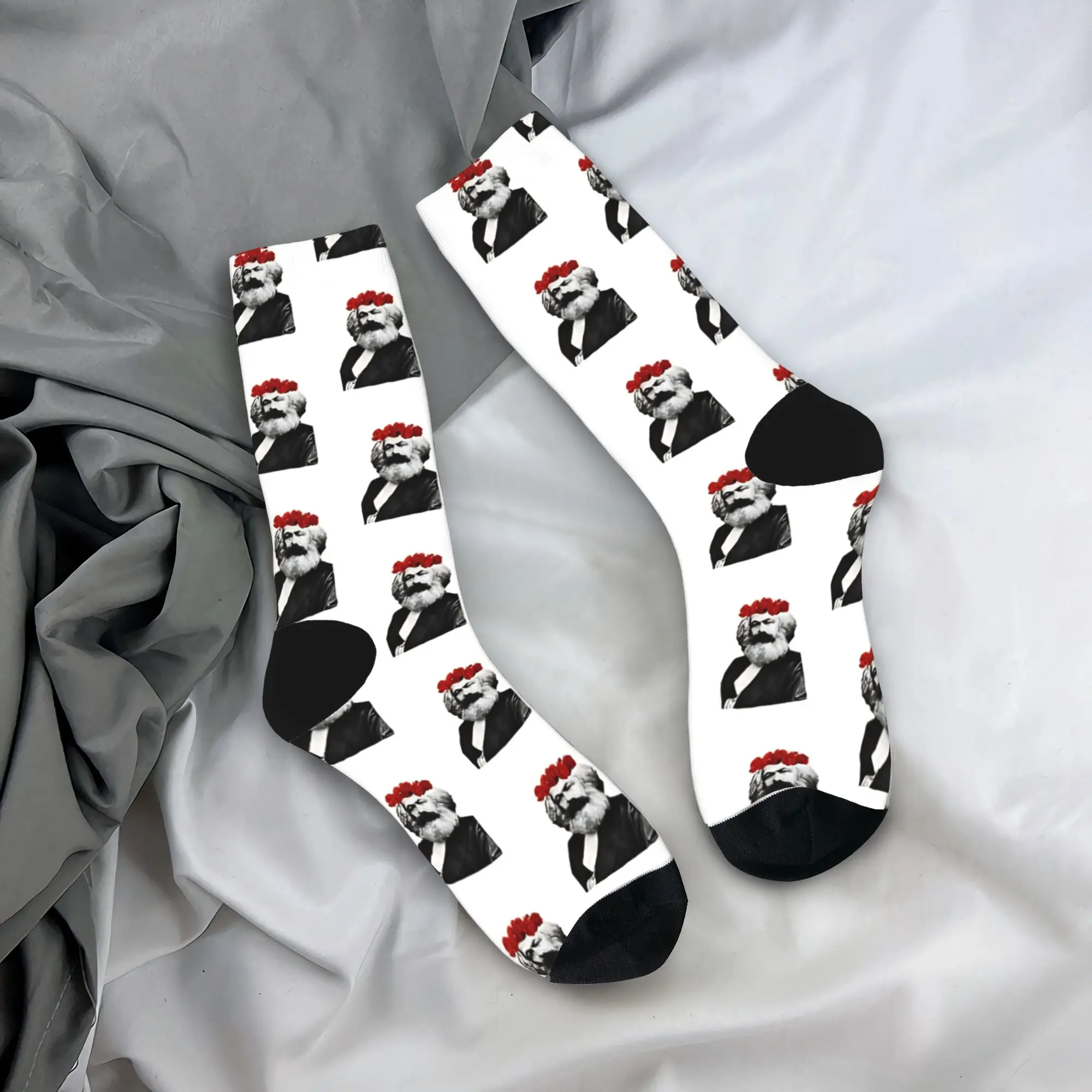 

Мужские носки Karl Marx Чулки Осенние современные мягкие носки Графические велосипедные нескользящие носки
