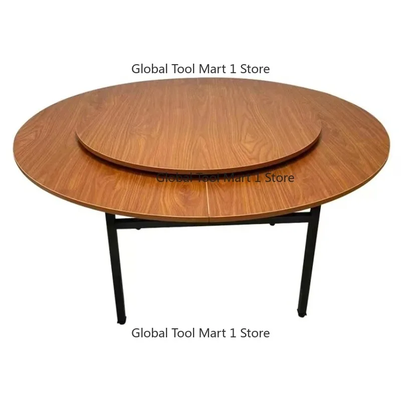 Foldable pure solid wood large round table dining table home hotel round table wooden turntable round countertop
