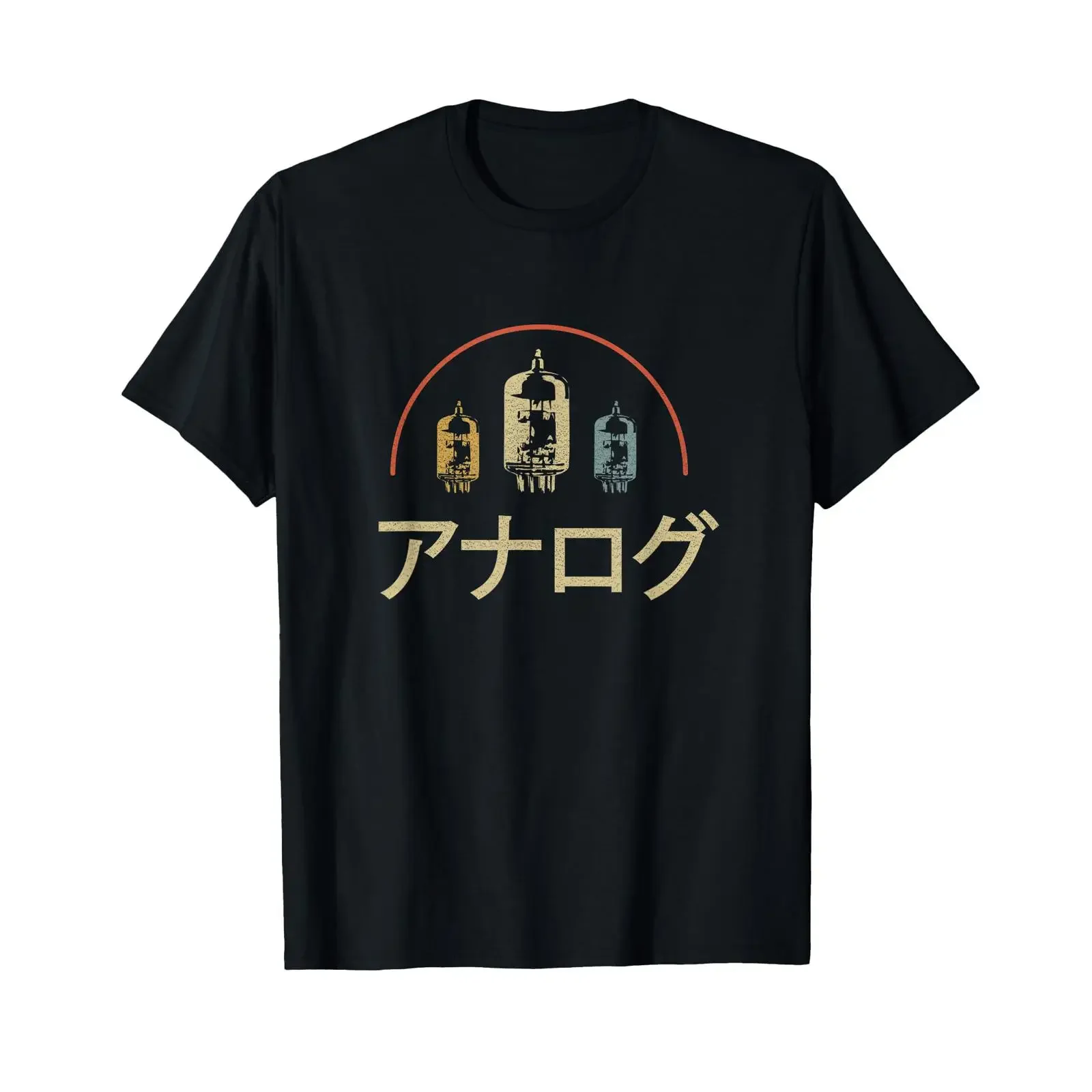vacuum tube japanese analog vintage retro T Shirt vintage Washed fashion Top For Everyday Wear graphic homme designer clothes