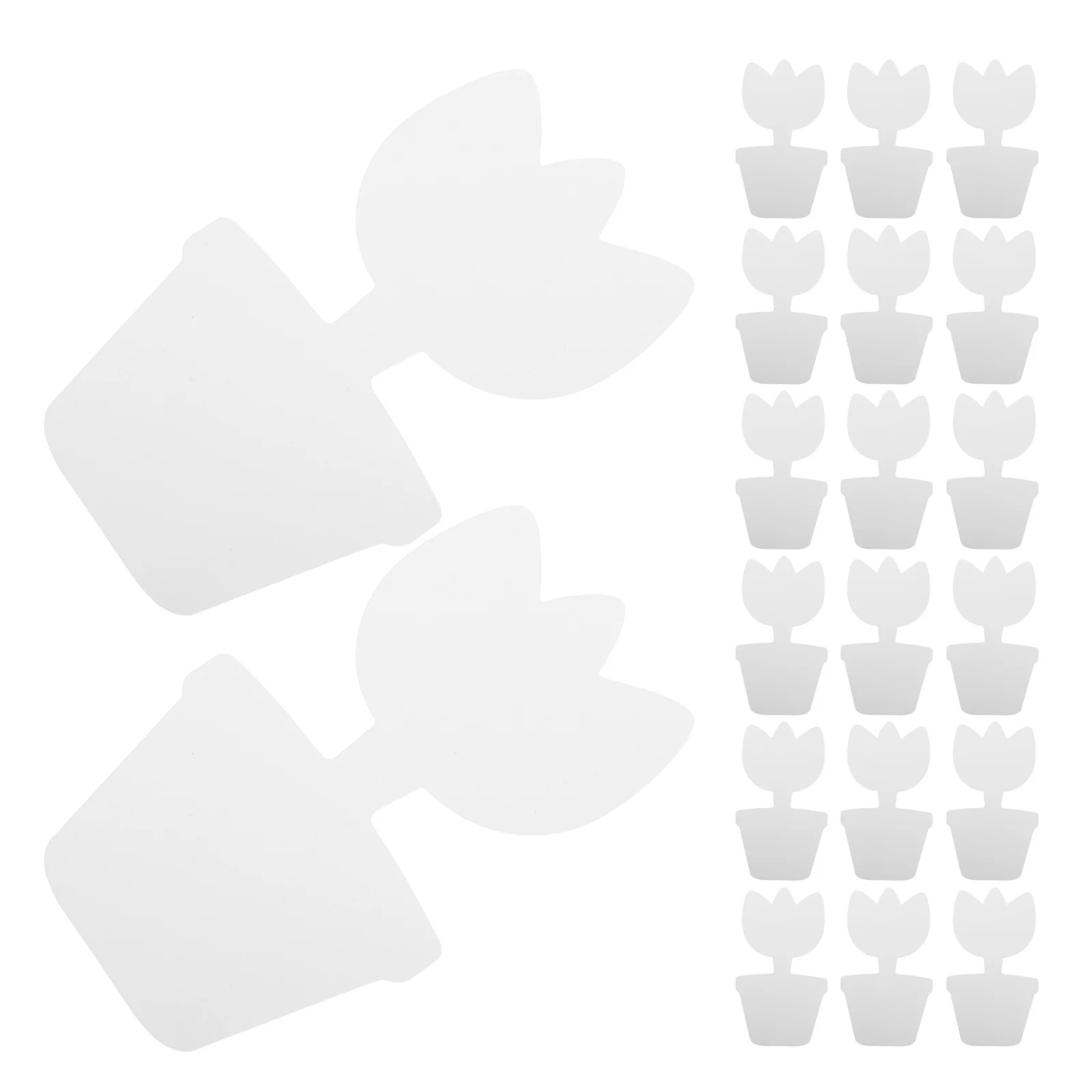 

20Pcs Unpainted Cardboard Flower Pot Shapes DIY Kids Craft Projects Blank Bonsai Paper Cutouts Spring Flower Art Supplies