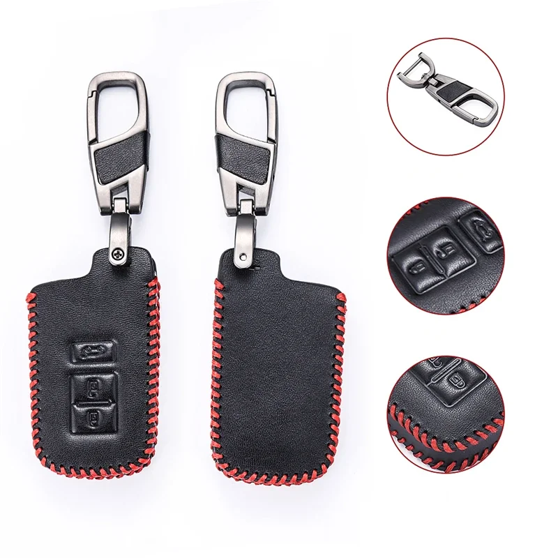 

3 Button Car Key Case For Toyota Camry Avalon RAV4 2013-2015 Keyless Remote Smart Key Protector Shell Cover Keychain Bag