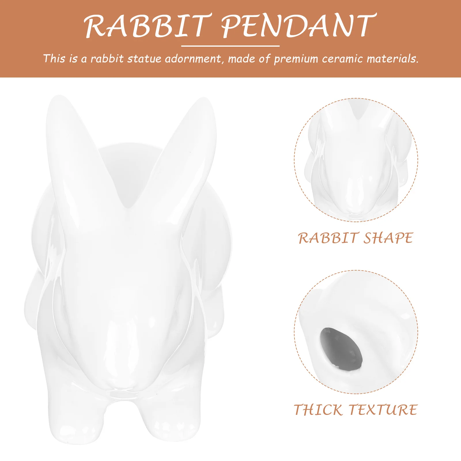 

Ceramic Easter Rabbit Statue Home Decoration Desktop Adornment Tabletop Home Desktop Bunny Ornament Ceramic Rabbit Adornment