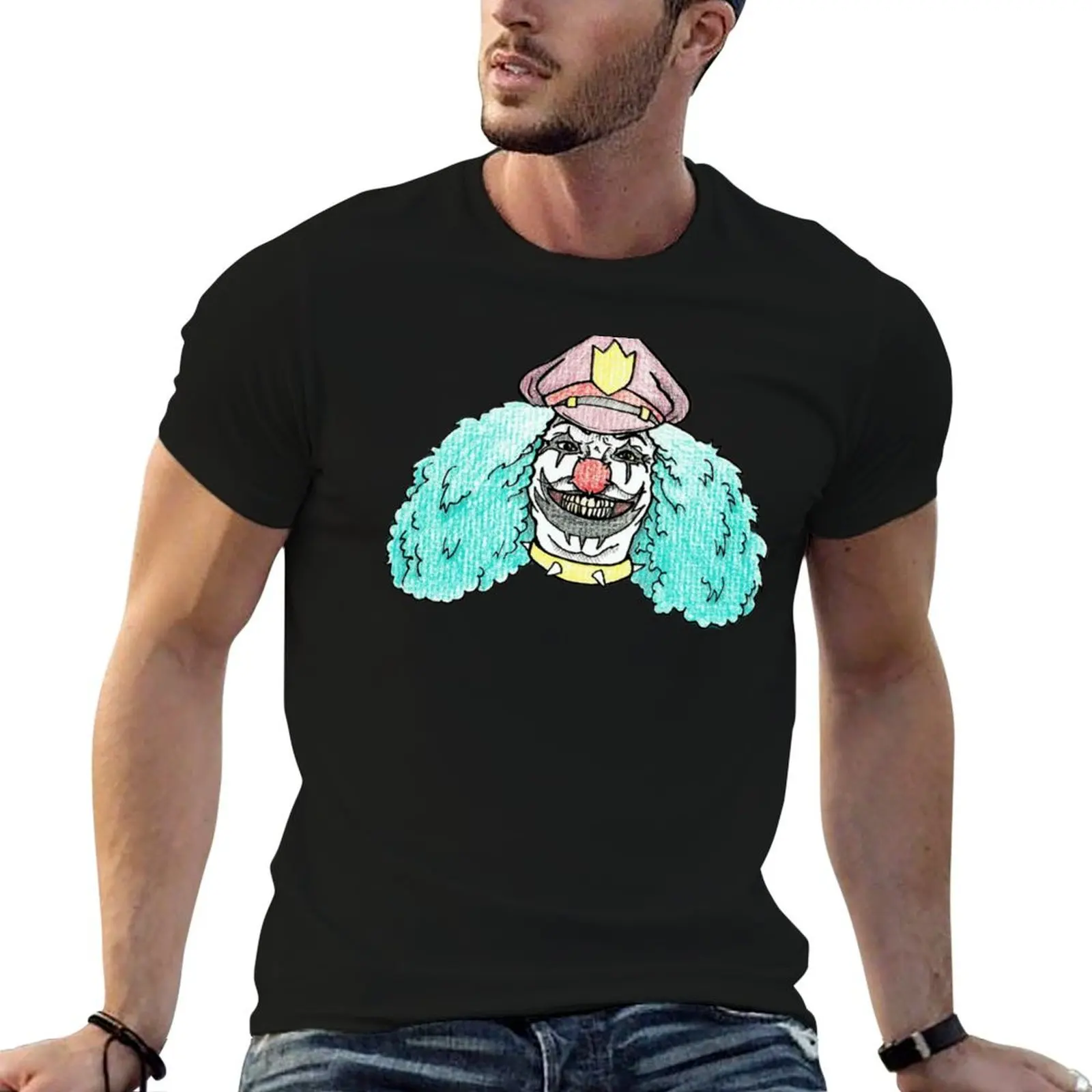 Dr. Rockso, der Rock'n'Roll-Clown! T-Shirt Herren Designer Essential T-Shirt Männer T-Shirt Baumwolle 100% T-Shirt