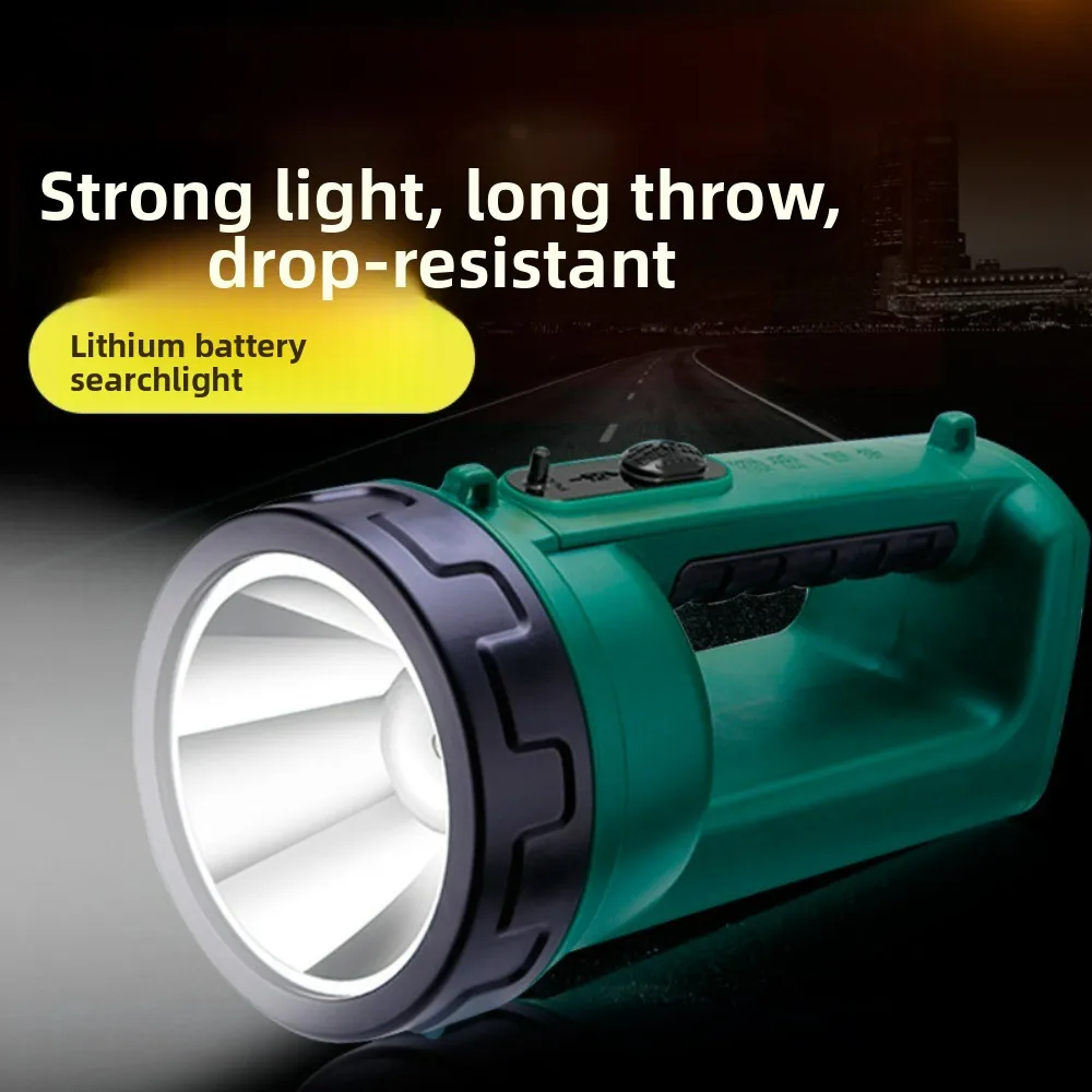 High-Power LED Rechargeable Handheld Spotlight – Ultra-Bright Long-Range Flashlight for Fire Emergency Outdoor Patrol & Search