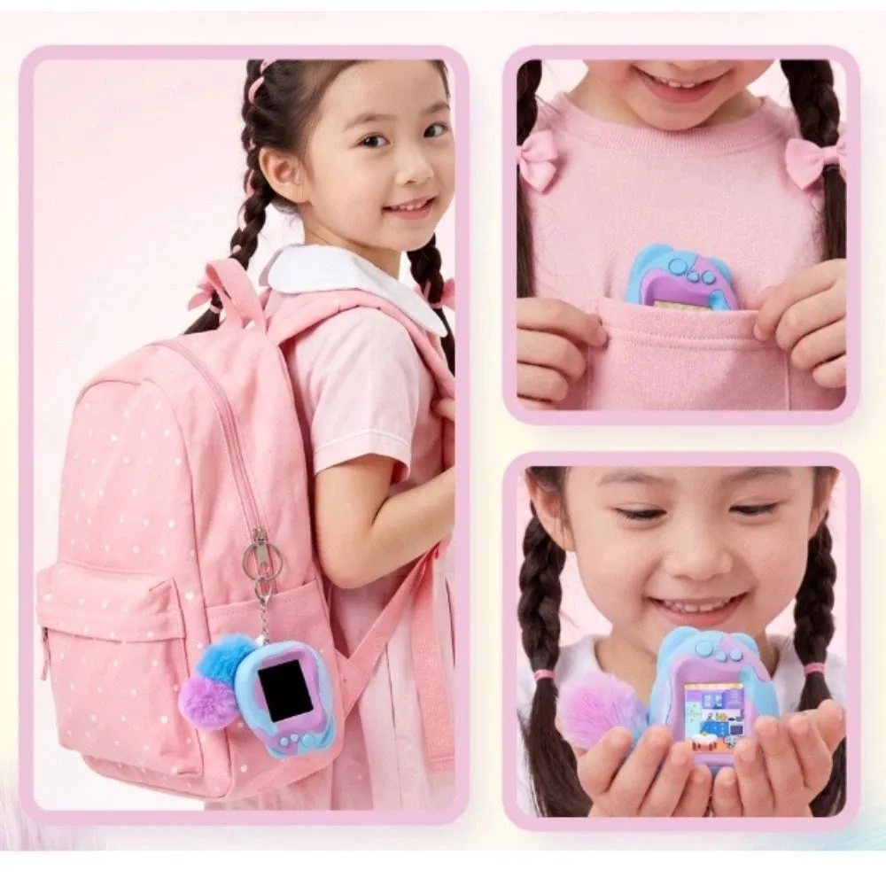Machine Color Screen Virtual Pet Keychain Mini Portable Pet Game Console Electronic LCD Screen Mini Electronic Pet Kids
