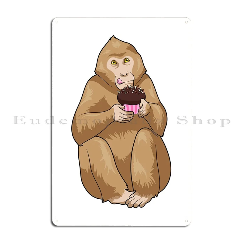 Monkey Muffin Metal Plaque Club Bar Kitchen Create Design Cinema Tin Sign Poster