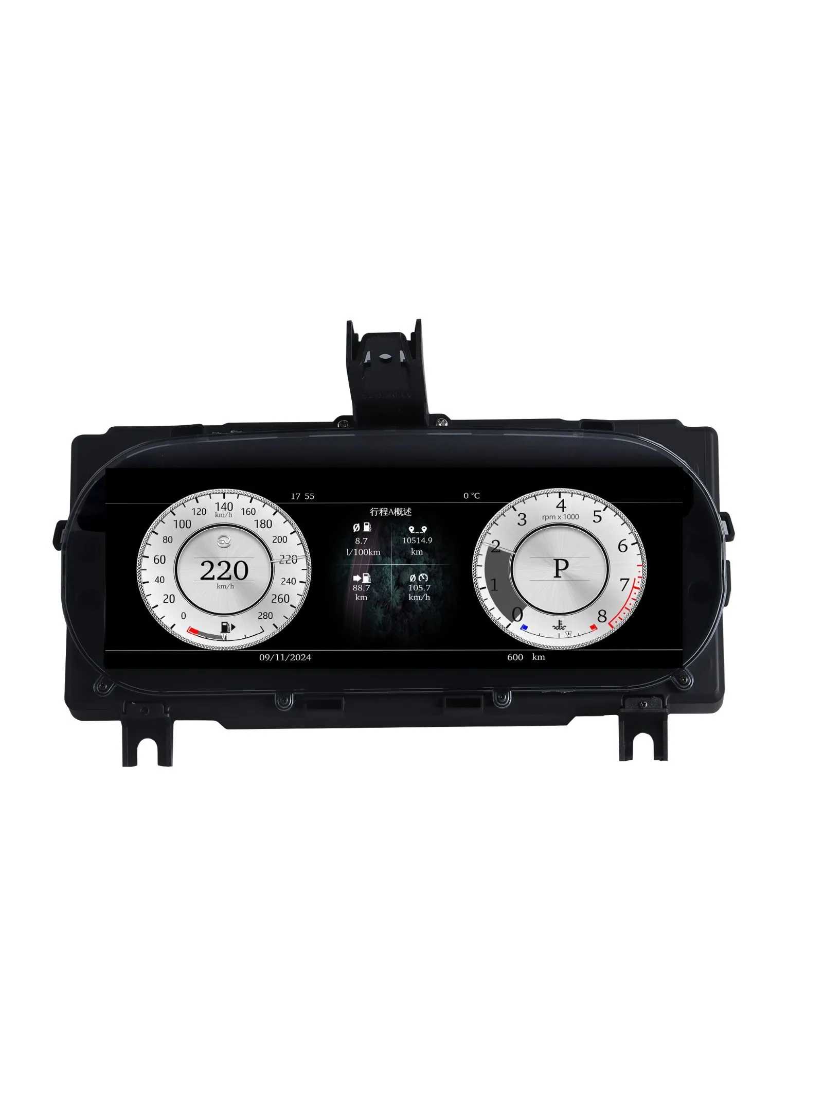 Car LCD Digital Dashboard Instrument Cluster, Speedometer Virtual Cockpit with Operating System for Jaguar F-PACE XE 2016-2019