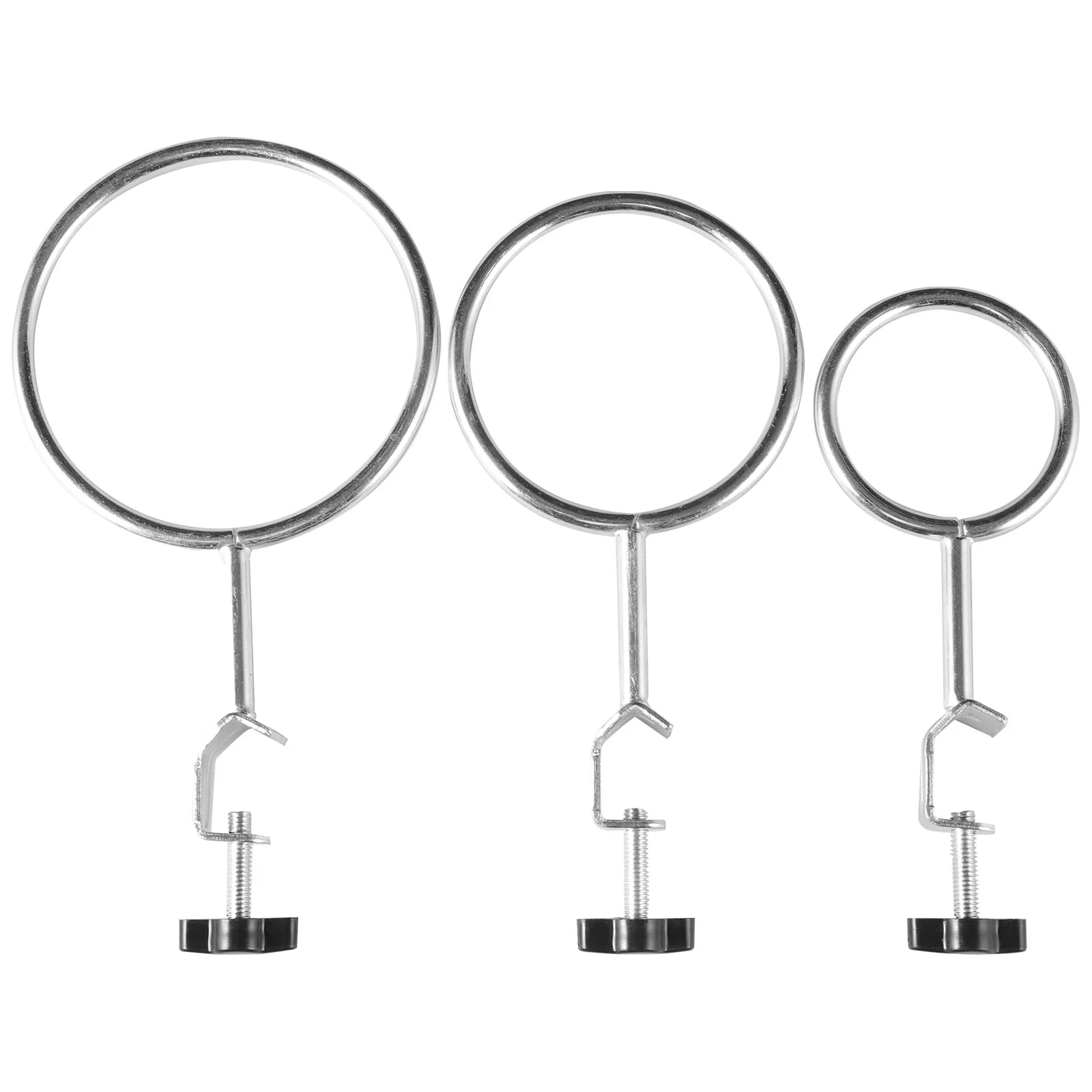 3 Pcs Corner Clamp Iron Ring Experimental Equipment Flasks Laboratory Stand Clamps Rings Vice