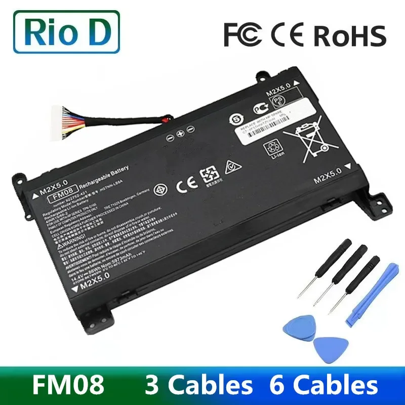 

New FM08 Laptop Battery For HP OMEN 17-an013TX 17-an014TX TPN-Q195 HSTNN-LB8B TPN-Q195 8922753-421 14.6V 83.22Wh 5340mAh