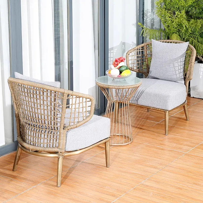 Outdoor Garden Chair Armchair Balcony Furniture Relaxing Knee Balcon Portable Folding Stool Rattan Farming Chairs Lounge Swings