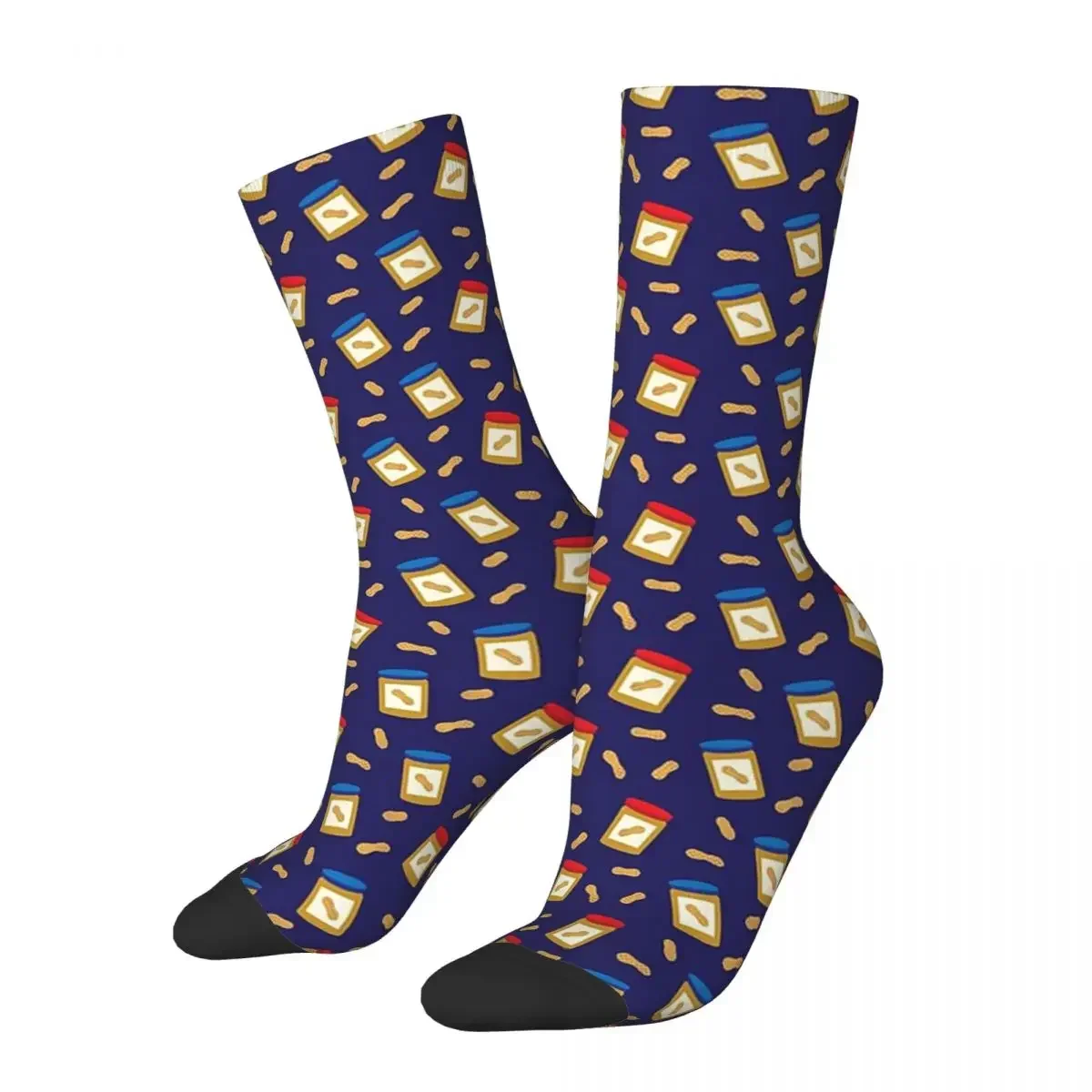 Peanut Butter Pattern Socks Harajuku Sweat Absorbing Stockings All Season Long Socks Accessories for Man's Woman's Gifts