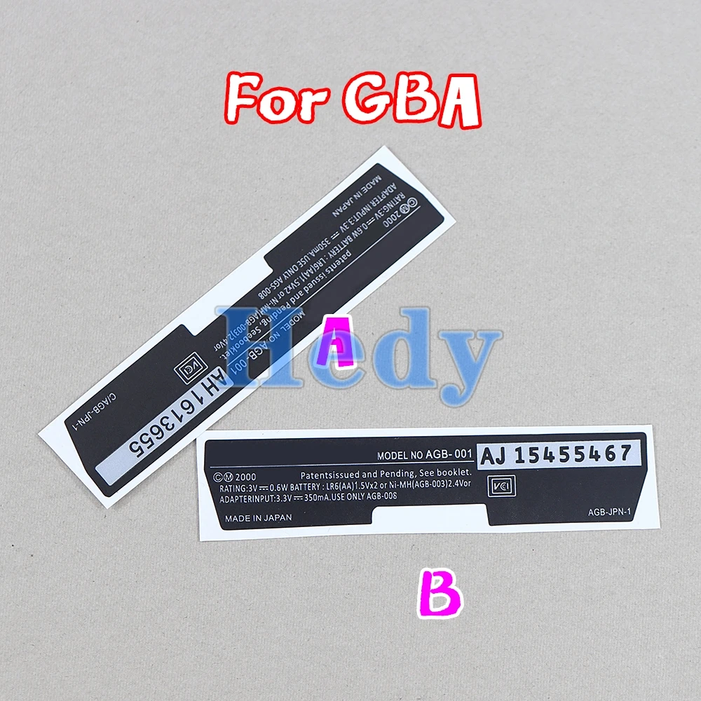 5 pezzi nuovi adesivi Lables di ricambio per Gameboy Advance SP Color per GBA GBA SP GBC GBP Console di gioco