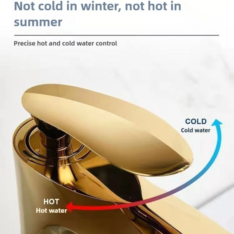 Washbasin faucet, bathroom cold and hot water, all-copper washbasin, bathroom counter basin, faucet