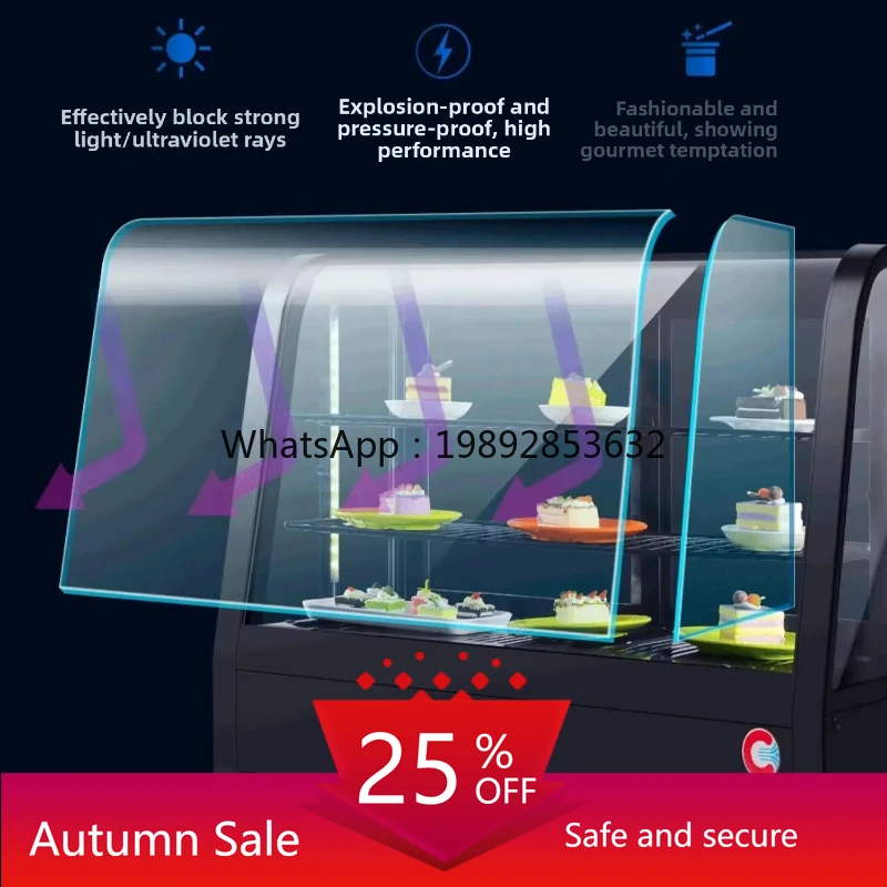 خزانة عرض الحلوى، خزانة عرض الكيك، الحلوى التجارية للحليب المبرد