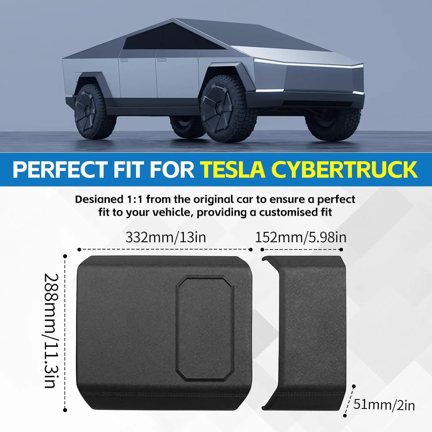 

For Tesla Cybertruck 2024-2025 Armrest Box Protective Cover TPE Anti-slip Mobile Phone Storage Shell Interior Car Accessories