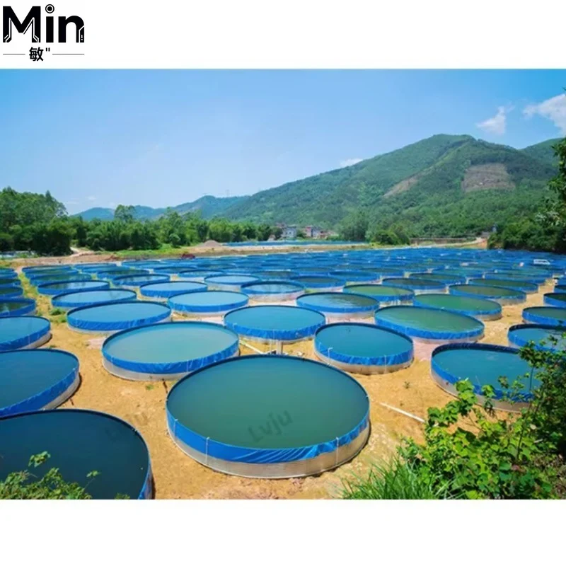 10000 Liter Foldable Canvas Fish Pond with UV Sterilizer for Aquaculture Saltwater Freshwater Fish Farming