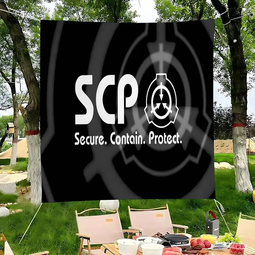Popular Foundation Scp F-Foundation Game Small Size Cheerleading Banner Hand Pulled Flag Outdoor Atmosphere Flags
