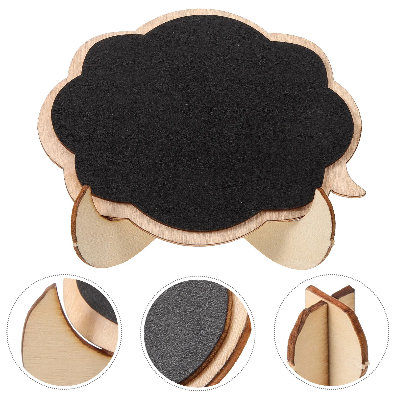 20Pcs Wooden Mini Chalkboard Signs Small Tabletop Decor Display Board for Messages Coffee Shops Home 123 Mini Chalkboard