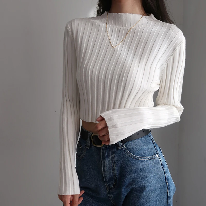 Women\'s Sweater Retro Spring Autumn Casual Simplicity Knitted Long Sleeves Woman clothes tops woman 2024