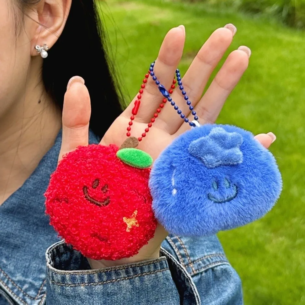 

New Cartoon Fruit Plushie Bag Pendant Guava Strawberry Lychee Blueberry Durian Kiwi Cute Key Chain Soft Backpack Charm Bag Decor