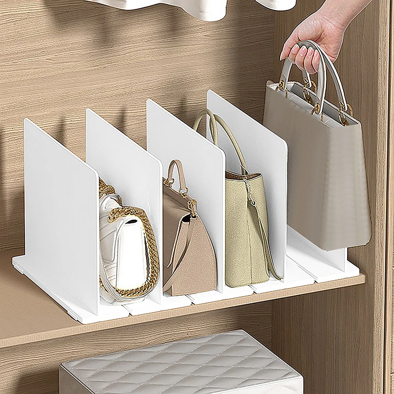 Wardrobe Divider Shelf Handbag Organize Household Multifunctional Storage Partition Books Bags Storage Display Rack ABS 2024 New