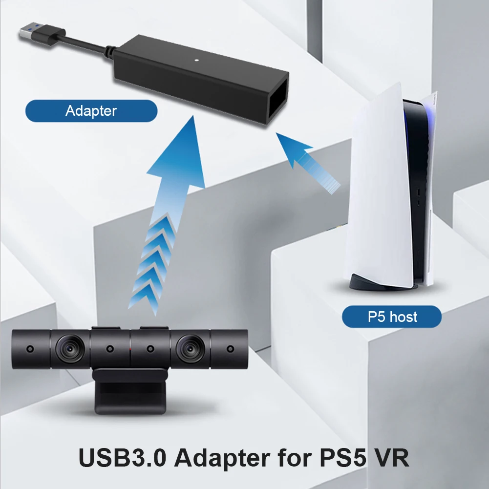VR Cable Adapter for PS5 Host Play VR Game USB3.0 AL-P5033 Game Console Mini Camera Connector Fun Play Parts Converter Accessori