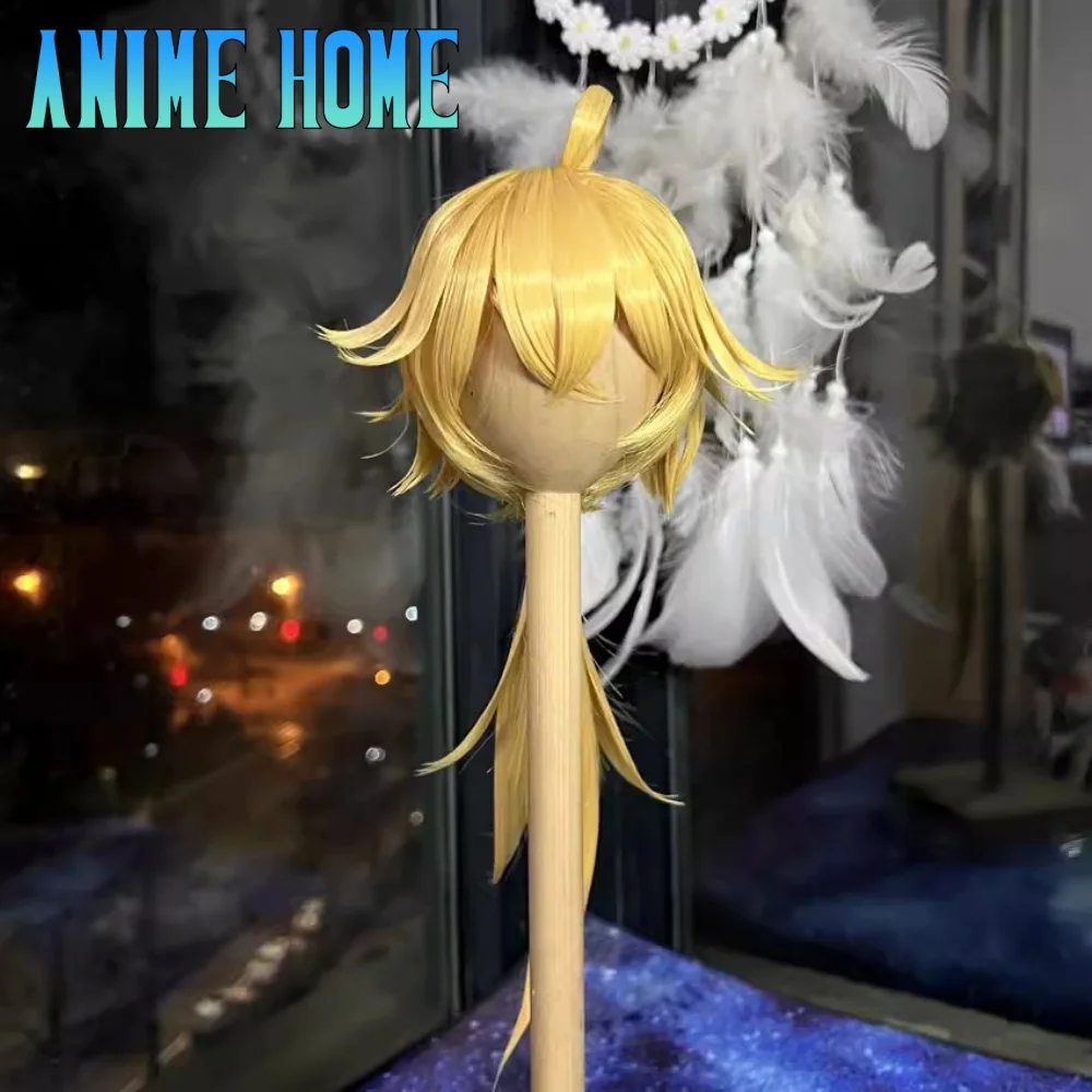 Game Genshin Impact Aether Role Cos Handmade Golden Styling Hair 1/3 1/4 1/6 BJD Hair Wig Cosplay KN Gift