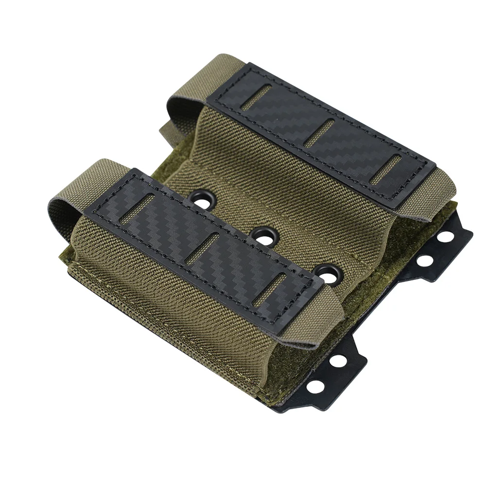 OPHIDIANTAC  9mm MOLLE Magazine Pouch  Magazine Carrier Carbon Fiber Bag Magazine Holder Accessories Outdoor Hunting Equipment
