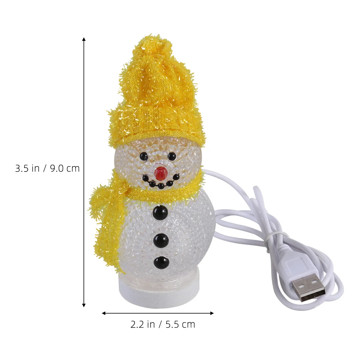 Christmas Glowing Snowman LED Night Light Rgb Flashing USB Powered Waterproof Design for Bedroom Home Decor Cafe Bar