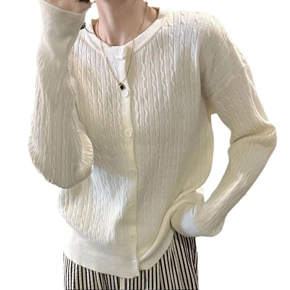 

Casual Cardigan Long Sleeve Sweater Everyday Use Vacation And Holiday Use Brand New Condition Polyester Fabric