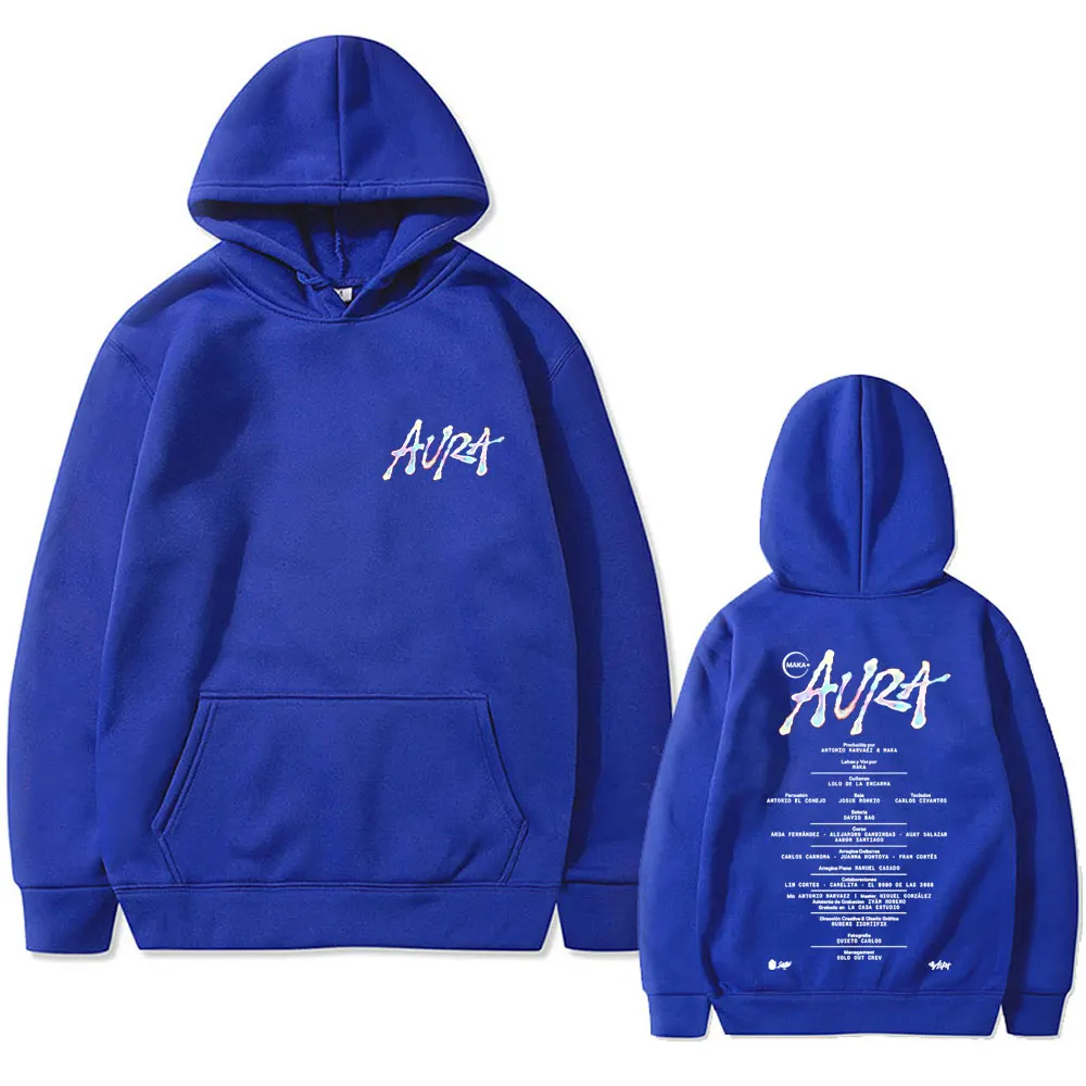 Rapper Maka Aura Music Album 2025 Merch Hoodie Men Women Hip Hop Fashion Vintage Pullover Male Casual Fleece Cotton Sweatshirt