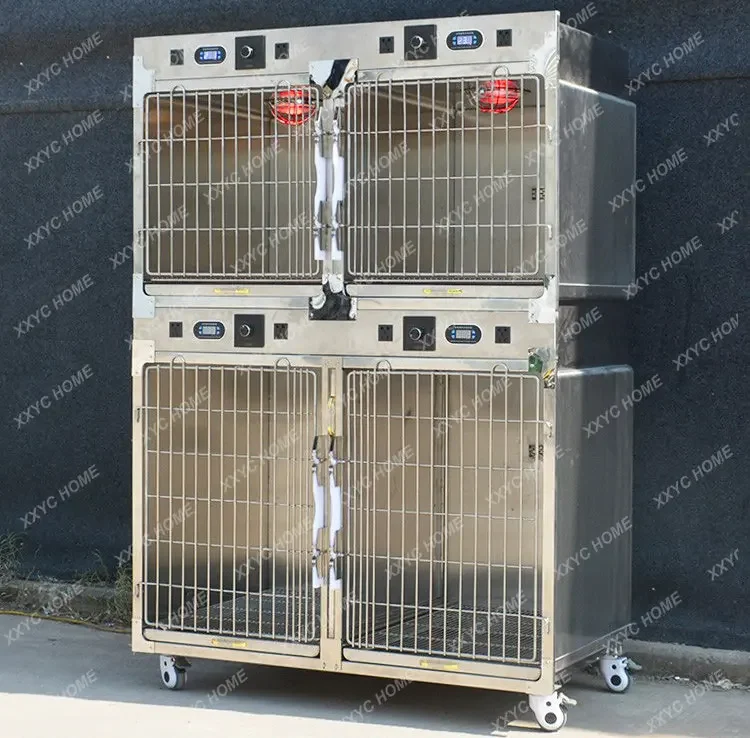 

Stainless Steel Hospital Cage Pet Shop Intelligent Temperature Control Insulation Cage Dogs and Cats Foster Care