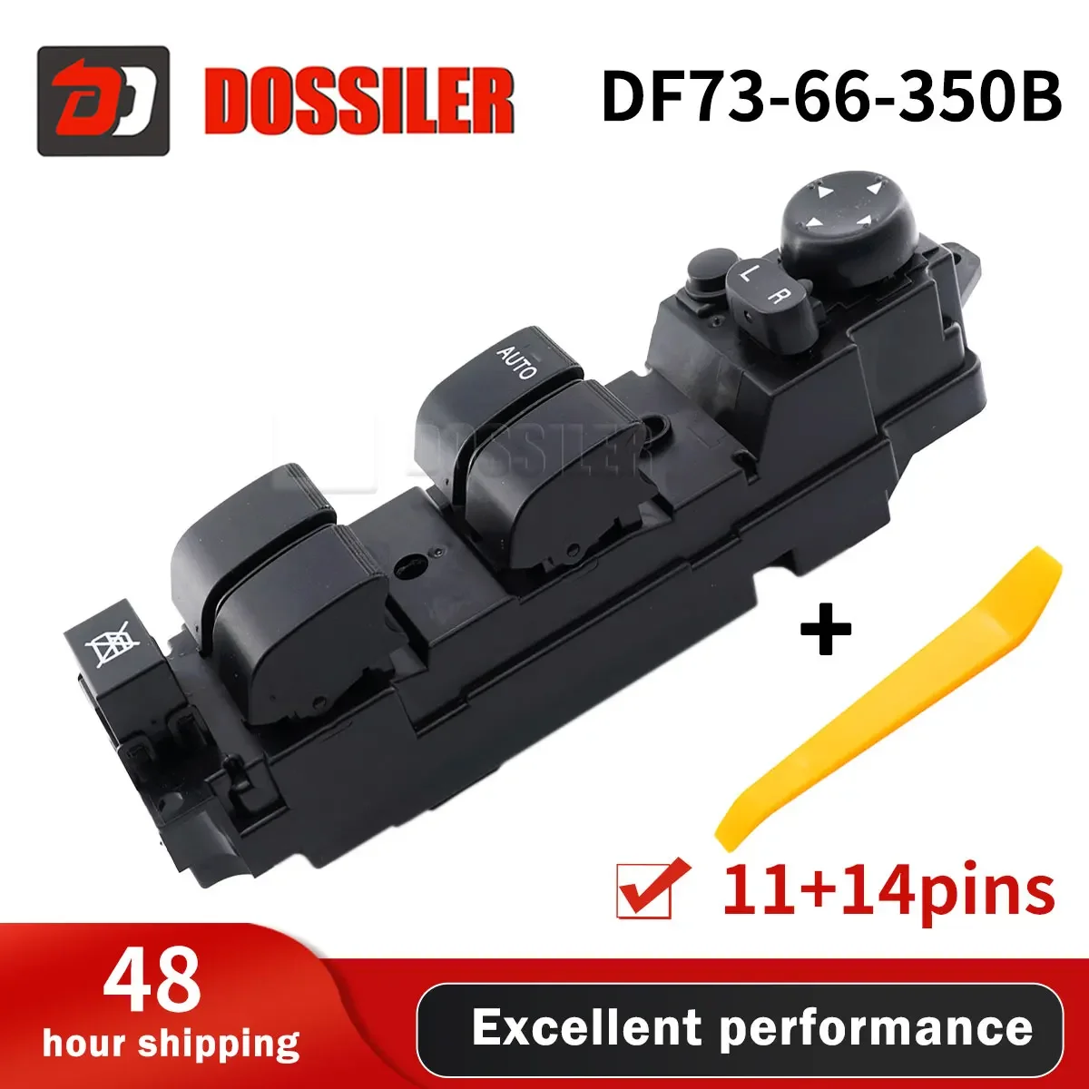 DF73-66-350B Dossiler Electric Power Master Window Lifter Control Switch Button Mirror Switch For Mazda 2 M2 2007-2013 25 Pins