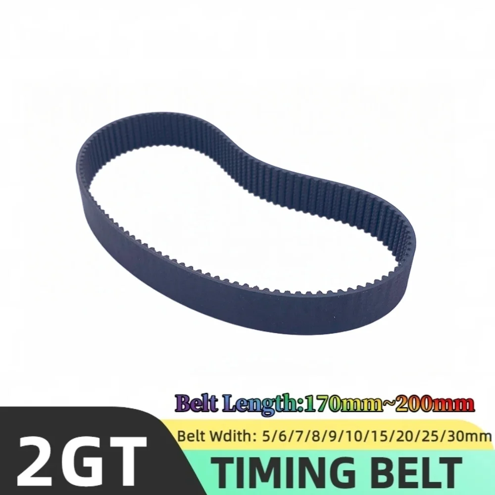 

2GT Rubber Timing Belt Length 170 172 174 176 178 180 182 184 186 188 190 192 194 196 198 200mm GT2 Closed Loop Belt 3D Printer