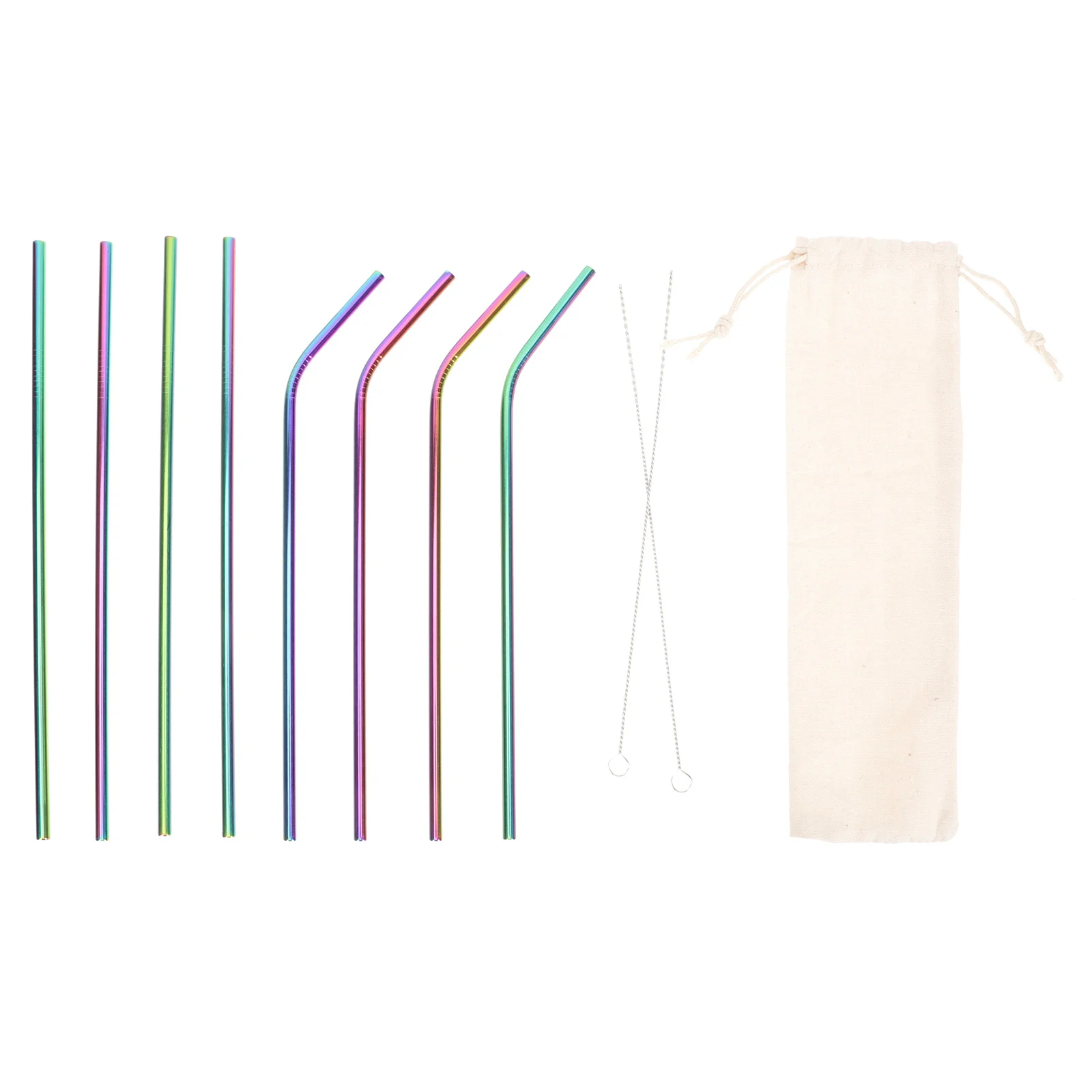 

1 set Stainless Steel Straws Set Colorful Reusable Metal Drinking Straws For Smoothie Juice Cocktail Party Supplies Straw