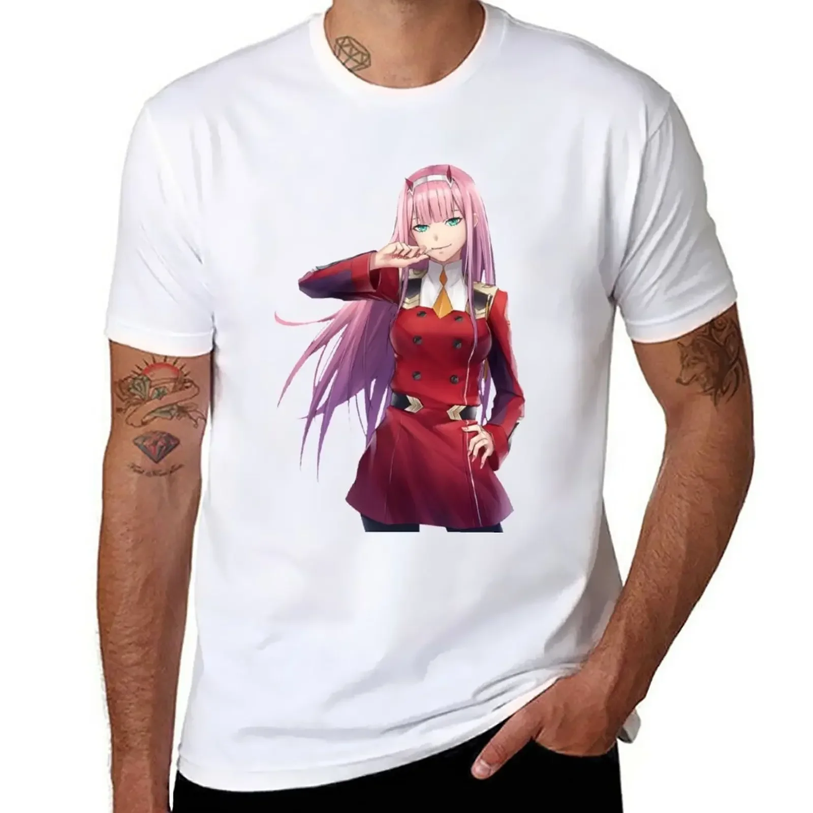 

zero two anime 9 T-Shirt graphic t shirts oversized graphic tee boys whites mens graphic t-shirts hip hop