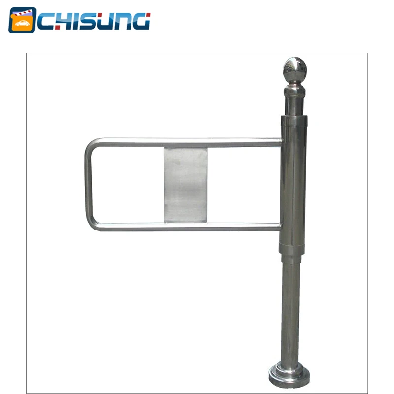 Supermarket Entrance Pedestrian Security Manual Swing Barrier Gate Single direction Turnstile Gate 304 Stainless Steel