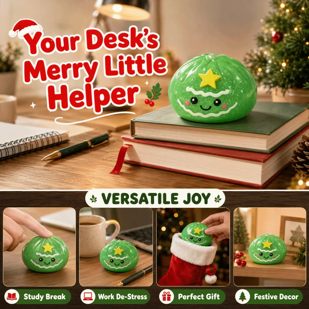 Colorful Design Squeeze Stress Balls Low Rebound Snowman Shape Christmas Squeeze Reusable Material Santa Claus Shape