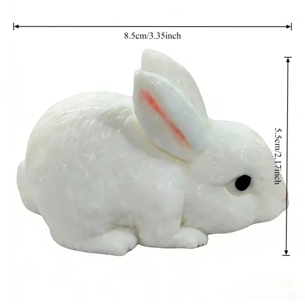 Squishy Niedliches Hasen-Quetschspielzeug Weiches Kawaii Kleines Weißes Kaninchen Fidget-Spielzeug Anti-Stress Handentspannungs-Geschenkspielzeug – Detail 6